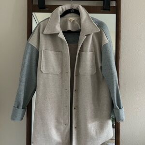Hem & Thread Cream and Gray Utility Jacket